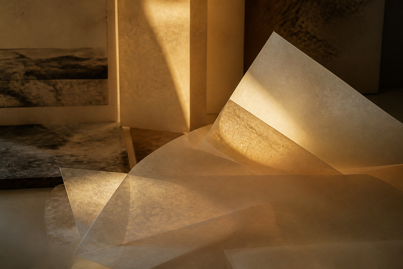 AI art — papir i svjetlo